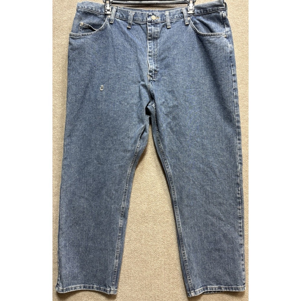 Wrangler Mens Jeans 44x30 Blue Relaxed Fit 100% Cotton Authentic Denim 9T701VR
